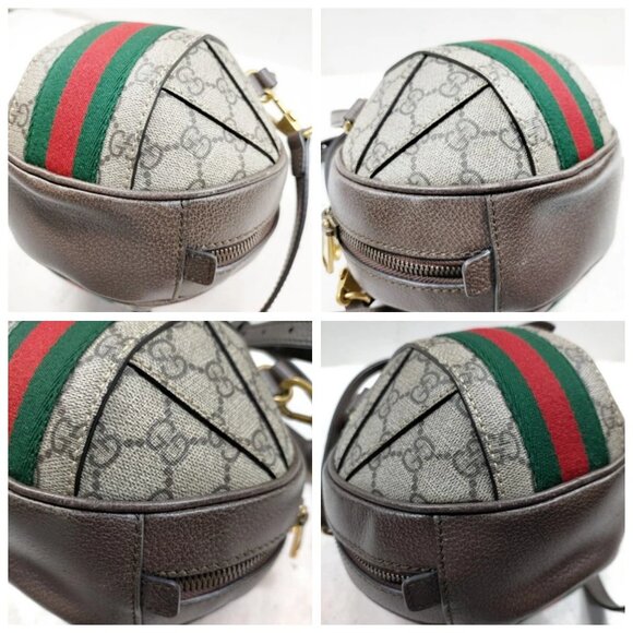 Gucci Hand Bag Sherry Line Brown PVC 849-082125 - Picture 4 of 11